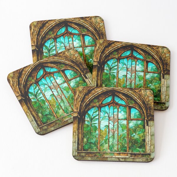 Item preview, Stained Glass Window In An Old Abandoned Mansion designed and sold by LanaGustavsson.