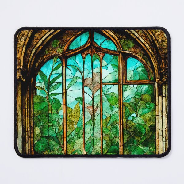 Item preview, Stained Glass Window In An Old Abandoned Mansion designed and sold by LanaGustavsson.