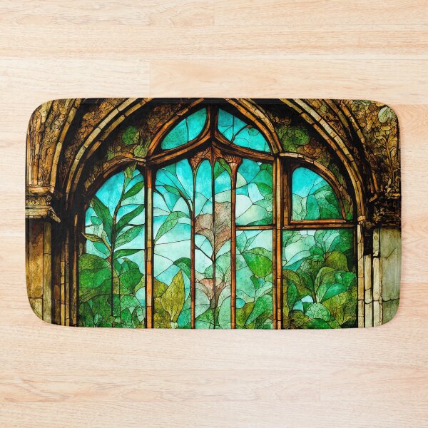 Item preview, Stained Glass Window In An Old Abandoned Mansion designed and sold by LanaGustavsson.