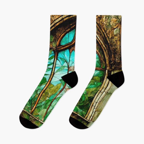 Item preview, Stained Glass Window In An Old Abandoned Mansion designed and sold by LanaGustavsson.