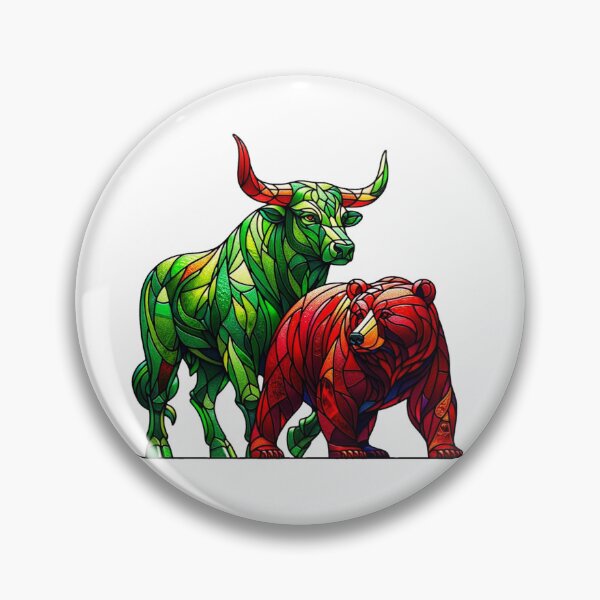 Artikelvorschau, Buntglas Grüner Stier und Roter Bär entworfen und verkauft von kylmllr101684.
