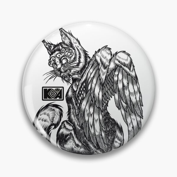 Item preview, winged cat designed and sold by Koa Blackwork.