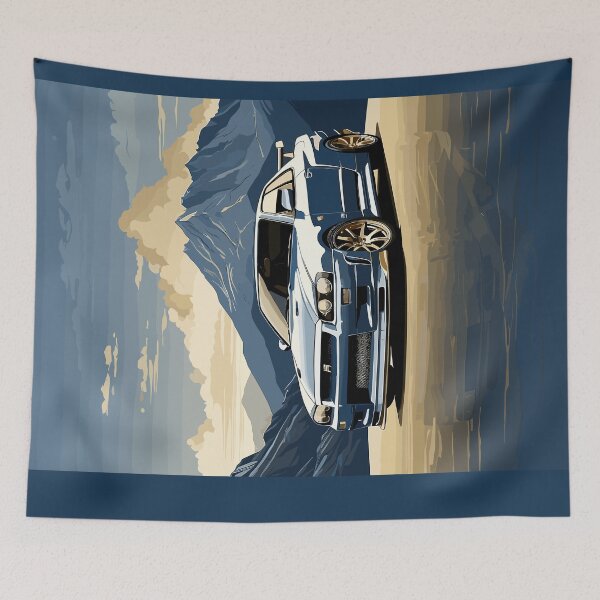 Item preview, Japanese Blue Sports Car Poster  designed and sold by VenZolic.