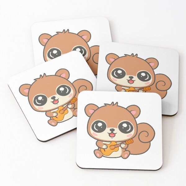 Item preview, Adorable Squirrel Playing Acoustic Guitar Cartoon designed and sold by RayanPod.