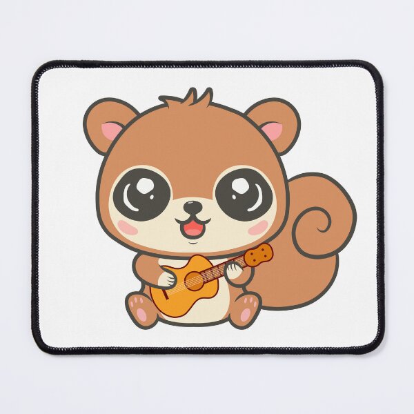 Item preview, Adorable Squirrel Playing Acoustic Guitar Cartoon designed and sold by RayanPod.