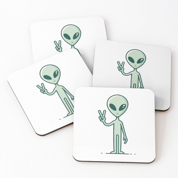 Item preview, Alien Peace sign dude designed and sold by 603POD.