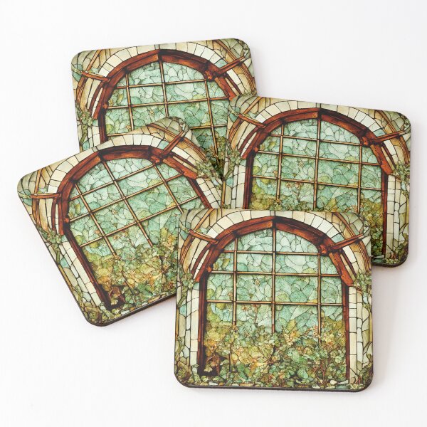 Item preview, Stained Glass Window In An Old Abandoned Mansion designed and sold by LanaGustavsson.