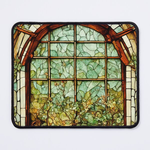 Item preview, Stained Glass Window In An Old Abandoned Mansion designed and sold by LanaGustavsson.