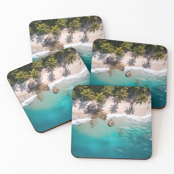 Item preview, Tropical island with palm trees drone photo - Landscape photography designed and sold by TheArtistOf2022.