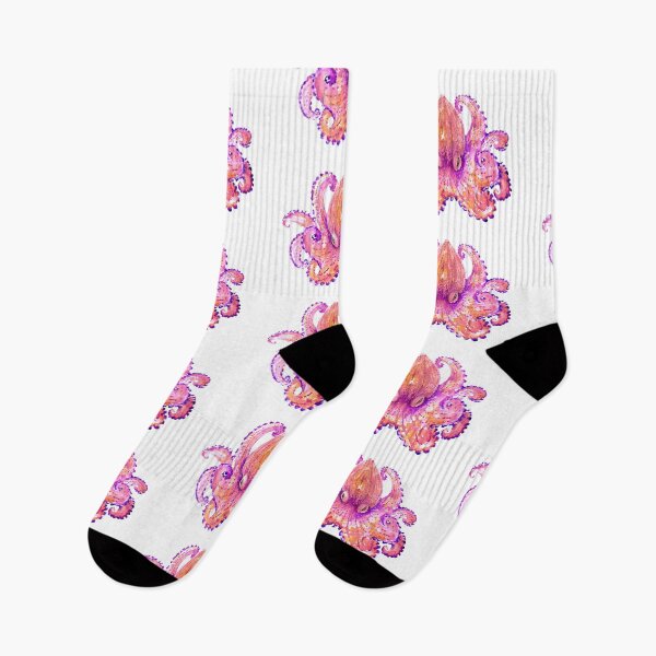 Item preview, Octopus, Pink Purple Peach colors designed and sold by surenart.