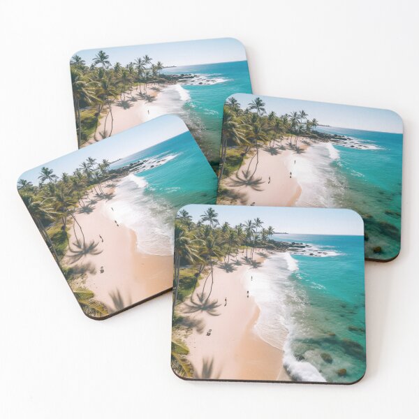 Item preview, Tropical island with palm trees drone photo - Landscape photography designed and sold by TheArtistOf2022.