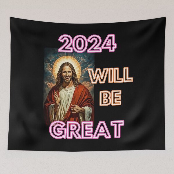 Item preview, Year 2024 will be great say Jesus christian funny gifts for easter designed and sold by thankful-loco.