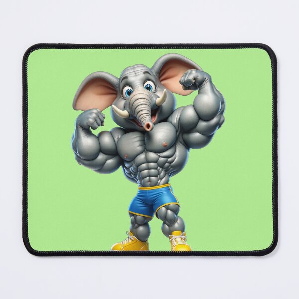 Item preview, Awesome Elephant Bodybuilder: Wild Force in Cartoon No. 3 designed and sold by Nathalymx.