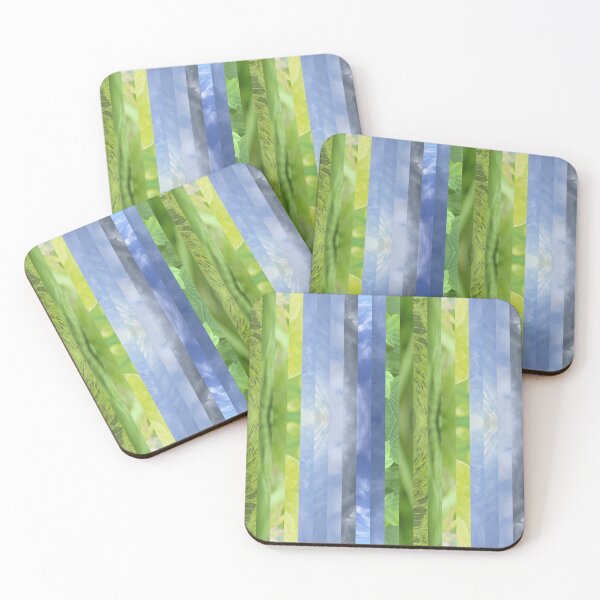 Item preview, Sky Leaf Photo Stripes - Nature Photography - Blue Green - Abstract Cloudy Skies and Botanicals designed and sold by SageFolio.