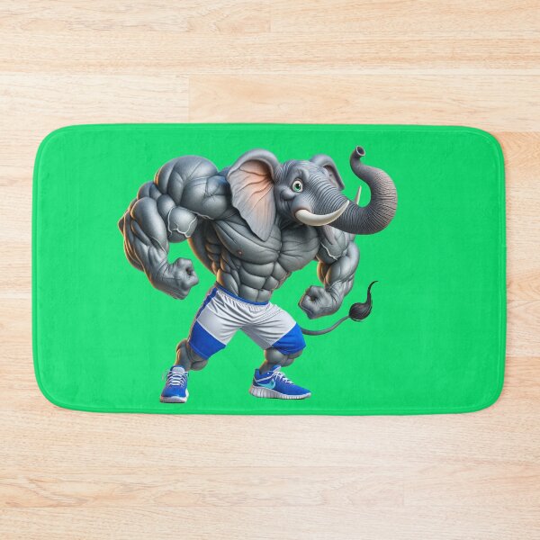 Item preview, Copy of Awesome Funny Elephant in Bodybuilder Pose Blue Shorts with White: Wild Force in Cartoon No. 13 designed and sold by Nathalymx.