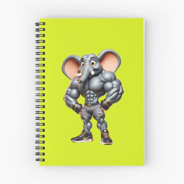 Item preview, Impressive Funny Elephant in Bodybuilder Pose Gray and Black Shorts: Wild Force in Cartoon No. 16 designed and sold by Nathalymx.