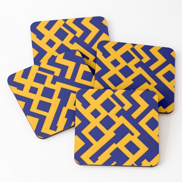Item preview, Yellow and Navy interesting pattern  designed and sold by RAIDEN-BLACK.