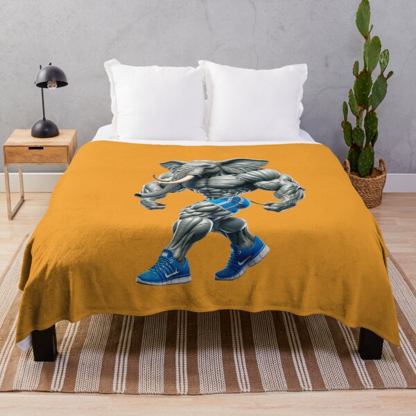 Item preview, Impressive Funny Elephant in Bodybuilder Pose Blue Shorts: Wild Force in Cartoon No. 17 designed and sold by Nathalymx.