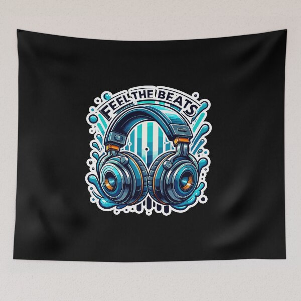 Item preview, Feel The Beats - Headphones Illustration designed and sold by MrERNST.