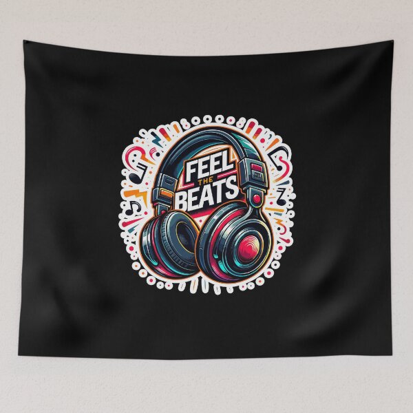 Item preview, Feel The Beats - Headphones Illustration designed and sold by MrERNST.