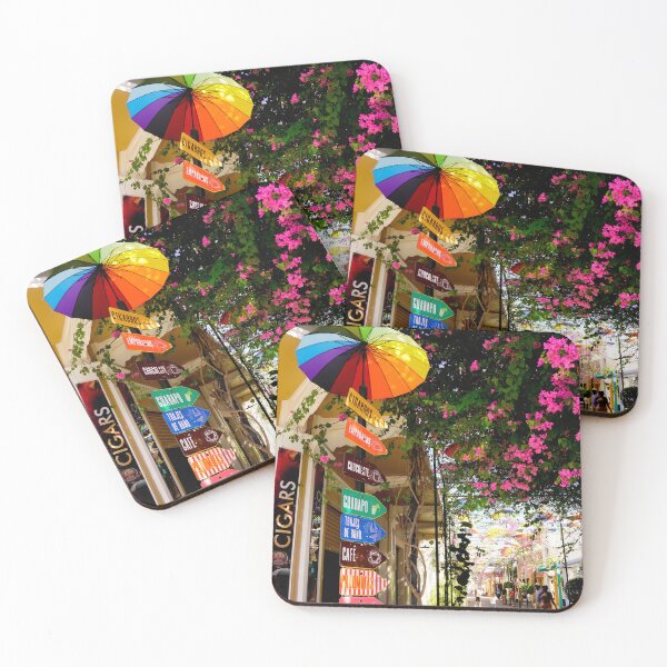 Item preview, Umbrella street in Puerto Plata  designed and sold by mylensflow.