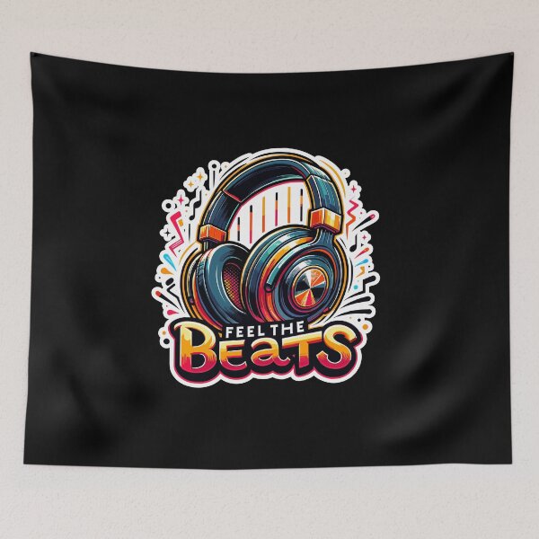 Item preview, Feel The Beats - Headphones Illustration designed and sold by MrERNST.