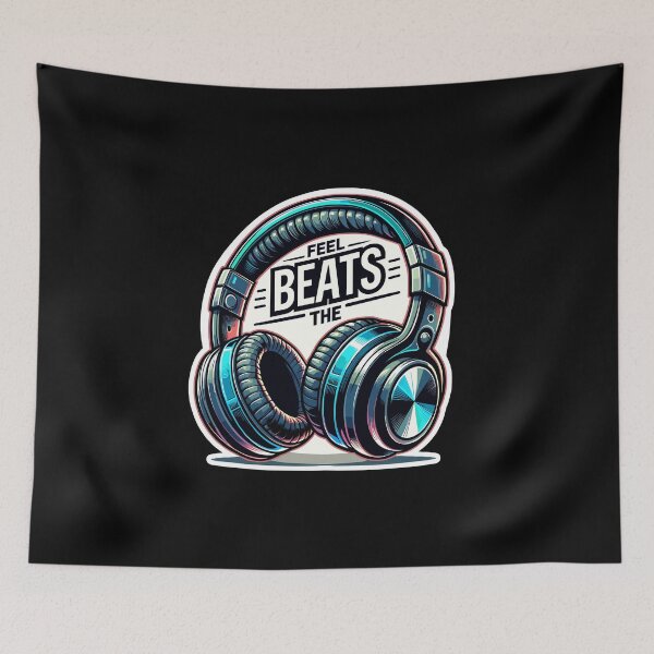 Item preview, Feel The Beats - Headphones Illustration designed and sold by MrERNST.