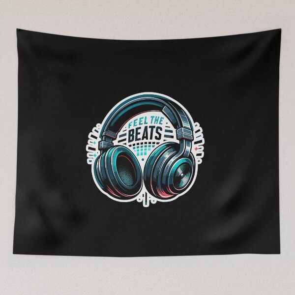 Item preview, Feel The Beats - Headphones Illustration designed and sold by MrERNST.