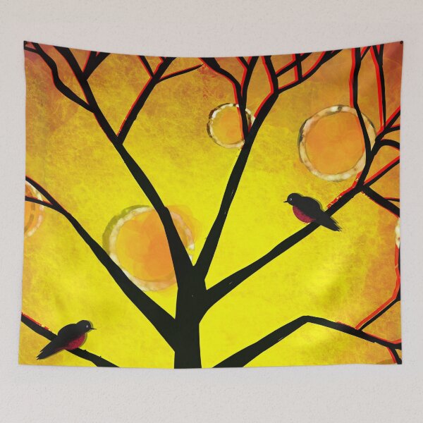 Item preview, Sunshine Chorus .sunset , animal wall artwork, abstract art  designed and sold by wrightsonarts.