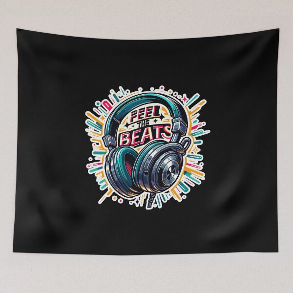 Item preview, Feel The Beats - Headphones Illustration designed and sold by MrERNST.