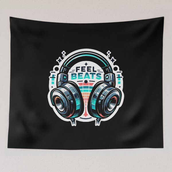 Item preview, Feel The Beats - Headphones Illustration designed and sold by MrERNST.