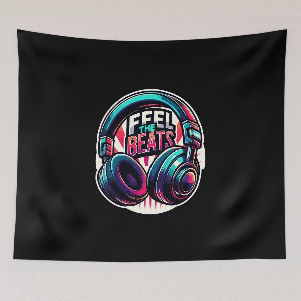 Item preview, Feel The Beats - Headphones Illustration designed and sold by MrERNST.