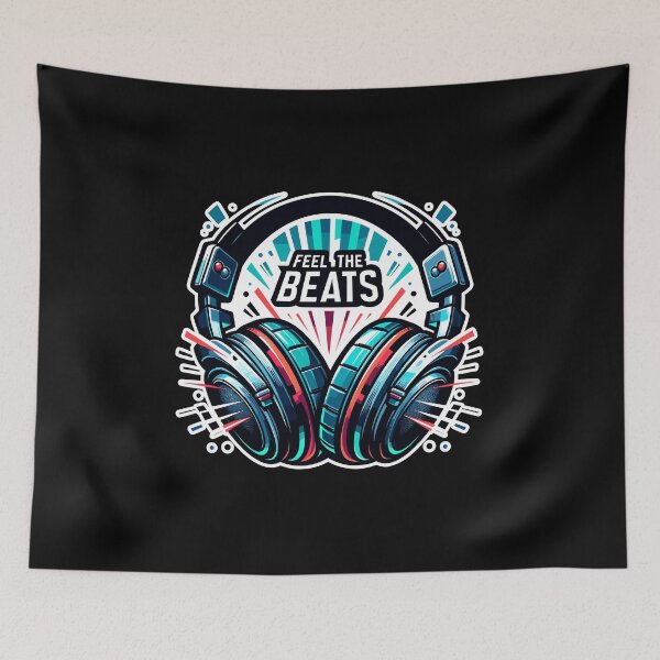 Item preview, Feel The Beats - Headphones Illustration designed and sold by MrERNST.