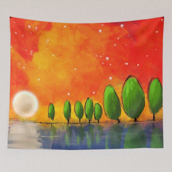 Item preview, summer sun a red abstract background designed and sold by wrightsonarts.