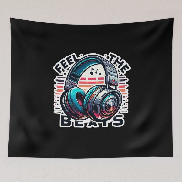 Item preview, Feel The Beats - Headphones Illustration designed and sold by MrERNST.