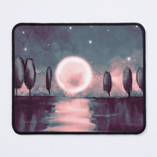 Item preview, sundown town, moon over lake designed and sold by wrightsonarts.