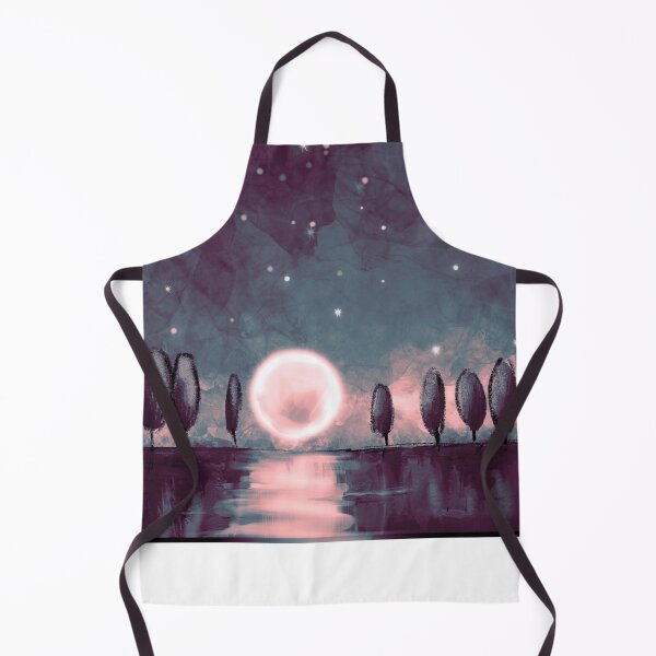 Item preview, ciudad al atardecer, luna sobre el lago designed and sold by wrightsonarts.