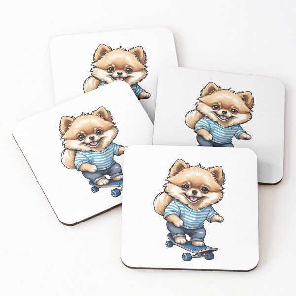 Item preview, Adorable Pomeranian riding a Skateboard designed and sold by PaddyPaws.