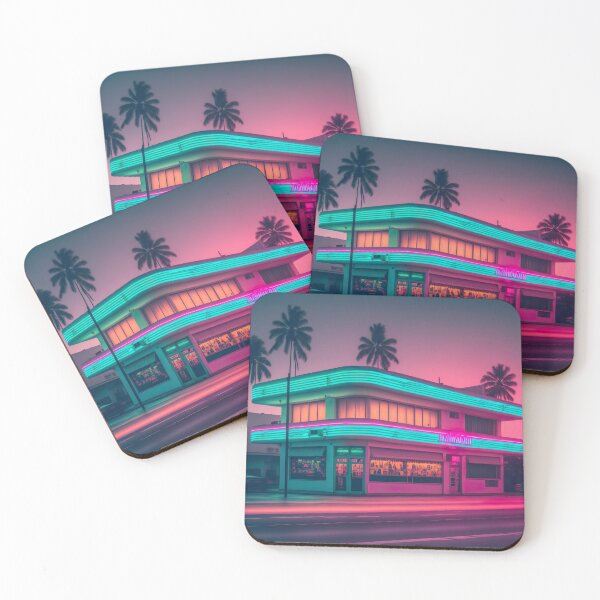 Artikelvorschau, Retro Neon Miami: Synth-Wave-Glanz der 80er entworfen und verkauft von iQuorra.