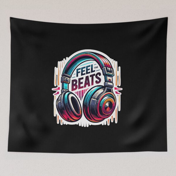 Item preview, Feel The Beats - Headphones Illustration designed and sold by MrERNST.