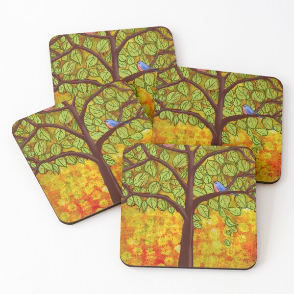 Item preview, birds of the love Tree summer happy art designed and sold by wrightsonarts.