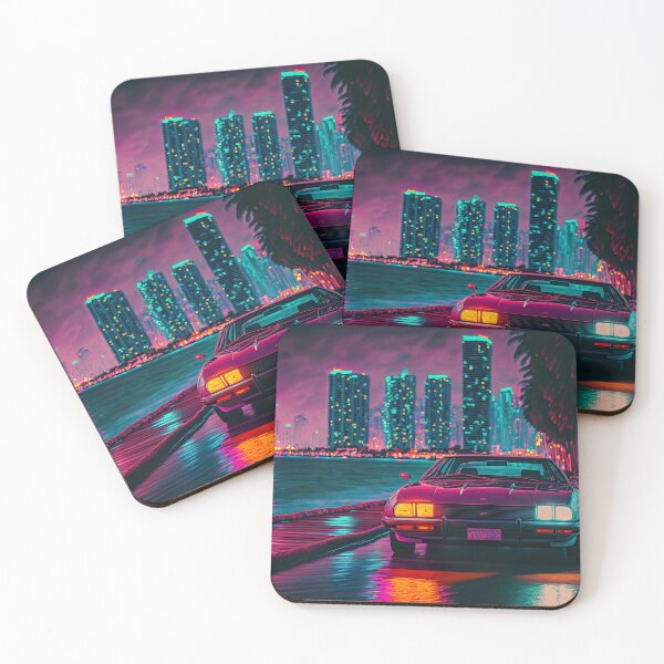 Artikelvorschau, 80er Miami Synth-Wave: Retro Neon Vibe“ entworfen und verkauft von iQuorra.