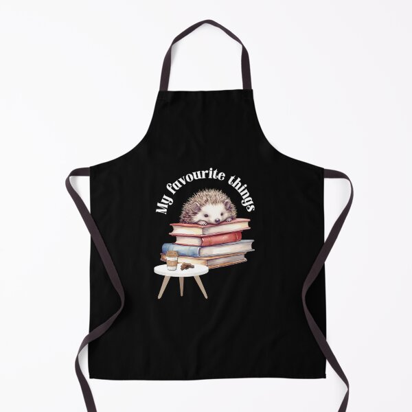 Item preview, Hedgehog on books with coffee and chocolate designed and sold by Fantacaroo Designs.