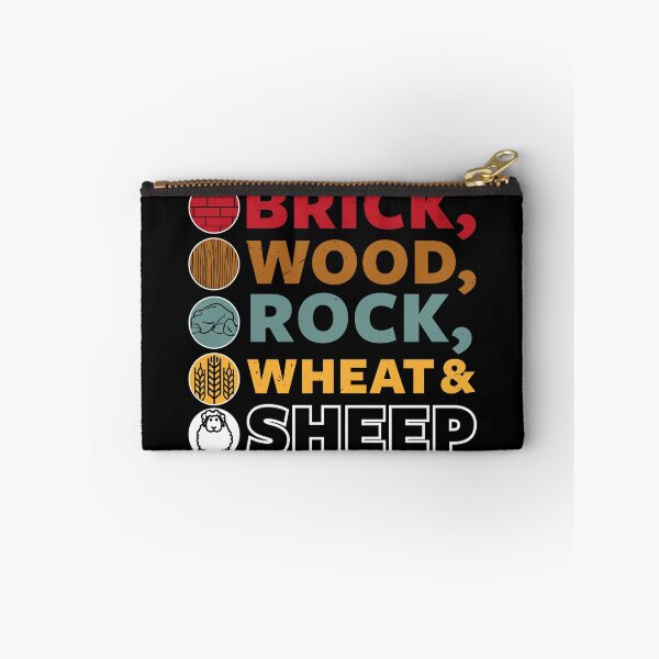 Item preview, Settlers Board Game Brick Wood Rock Wheat Sheep designed and sold by anziehend.
