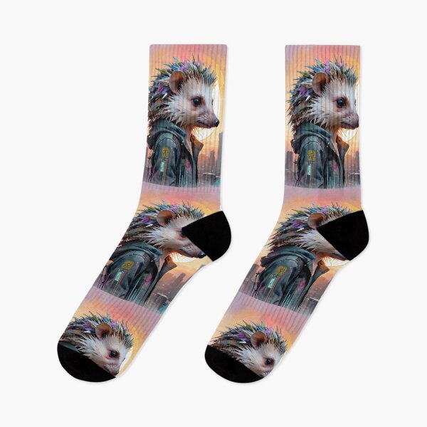 Item preview, Cyberpunk Robot Hedgehog At Sunset designed and sold by TheArtOfPat.
