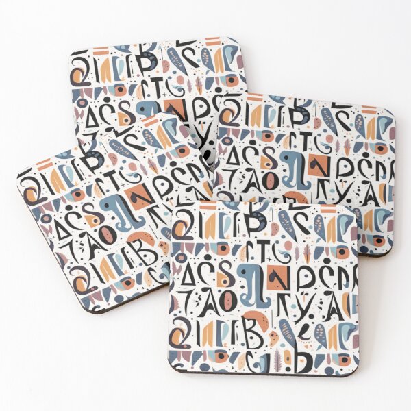 Item preview, Abstract alphabet pattern, abstract aesthetic, boho style designed and sold by boyangyang.
