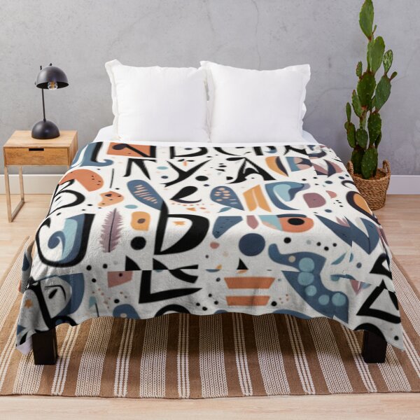 Item preview, Abstract alphabet pattern, abstract aesthetic, boho style designed and sold by boyangyang.