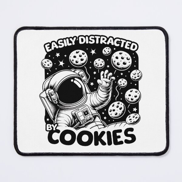 Item preview, Easily Distracted By Cookies - Astronaut designed and sold by QuirkPrint.