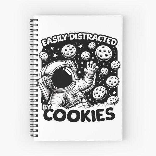 Item preview, Easily Distracted By Cookies - Astronaut designed and sold by QuirkPrint.