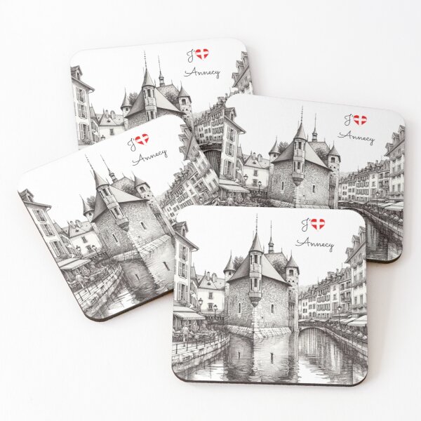 Item preview, Annecy Illustration: Unique Painting Capturing the Essence of the City designed and sold by LIAMRIVIERART.